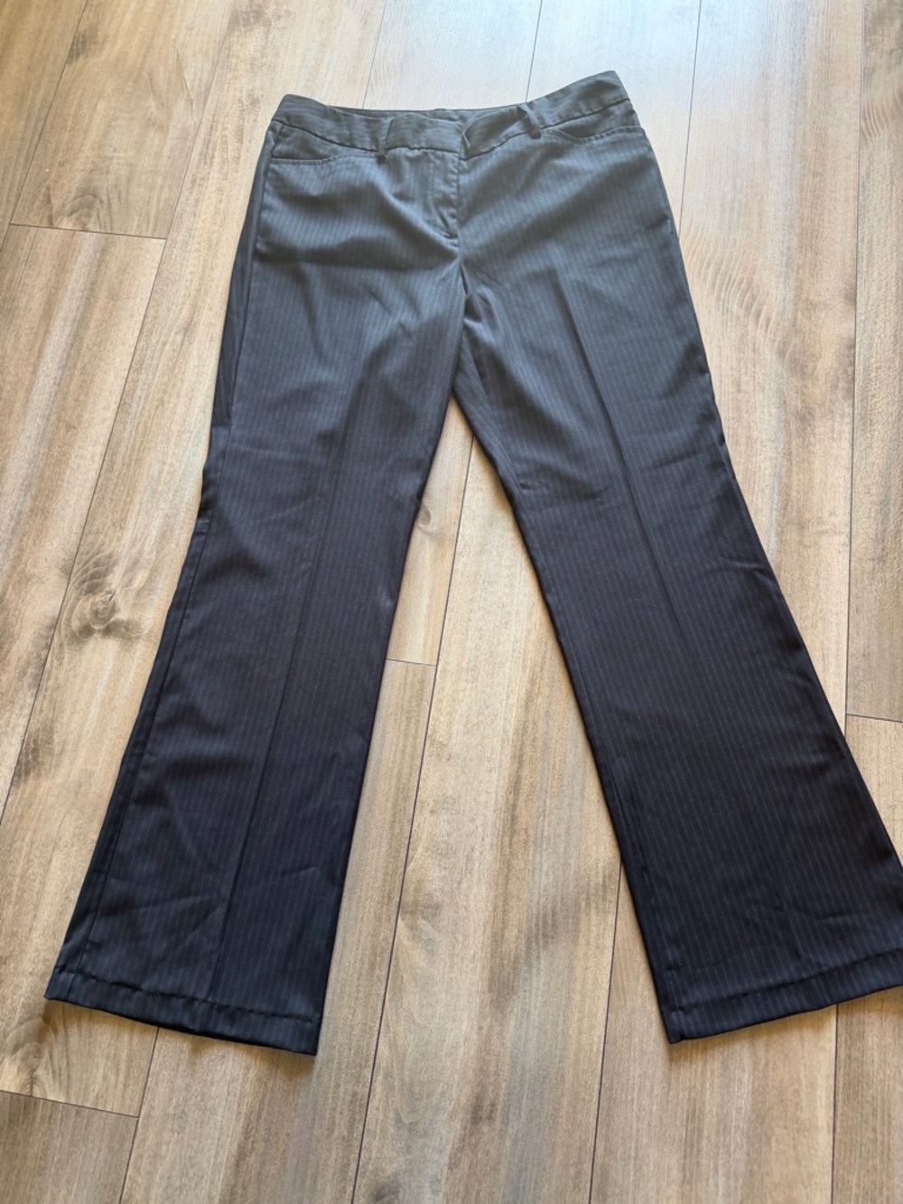 Worthington Black Pinstripe Modern Fit Dress Pants